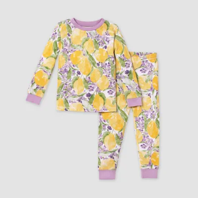 Burts Bees Baby Toddler Girls Floral Snug Fit Pajama Set