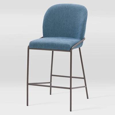 Blakeley Counter Height Barstool Blue - CorLiving