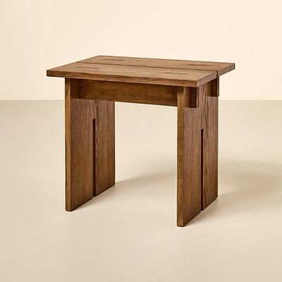 Wooden Stool or Ottoman - Aged Oak - Hearth & Hand with Magnolia