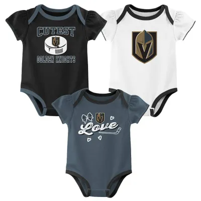 NHL Vegas Golden Knights Infant Girls 3pk Bodysuit