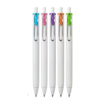 uni 5ct ONE Rectractable Gel Pens Fine Point 0.7mm Assorted Vivid Ink: uniball Colored Gel Pens, Stationery, Office Supplies