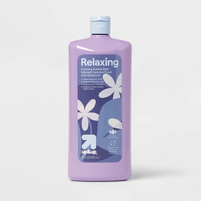 Relaxing Foaming Bubble Bath - Midnight Jasmine Scent with Melatonin- 34oz - up&up