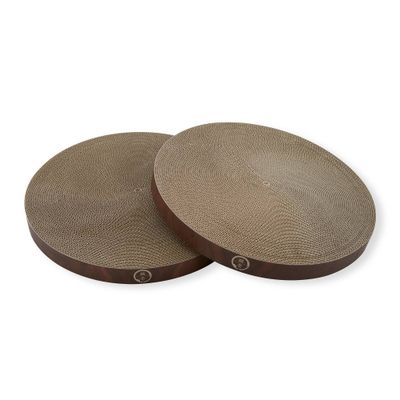 Necoichi Cozy Cat Scratcher Bowl Replacement Pad - Oak - L - 2pk