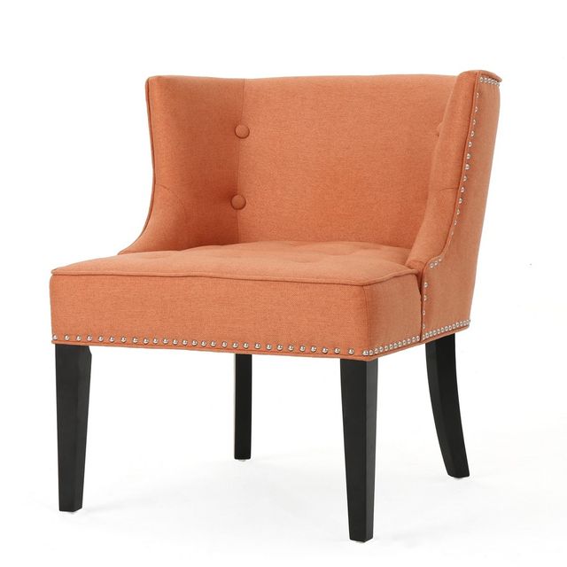 Adelina Occasional Chair -  - Christopher Knight Home: Upholstered Vanity Slipper Seat, Polyester Fabric