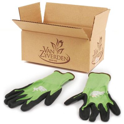 Van Zyverden Gardening Gloves VZ Logo Green & Orange