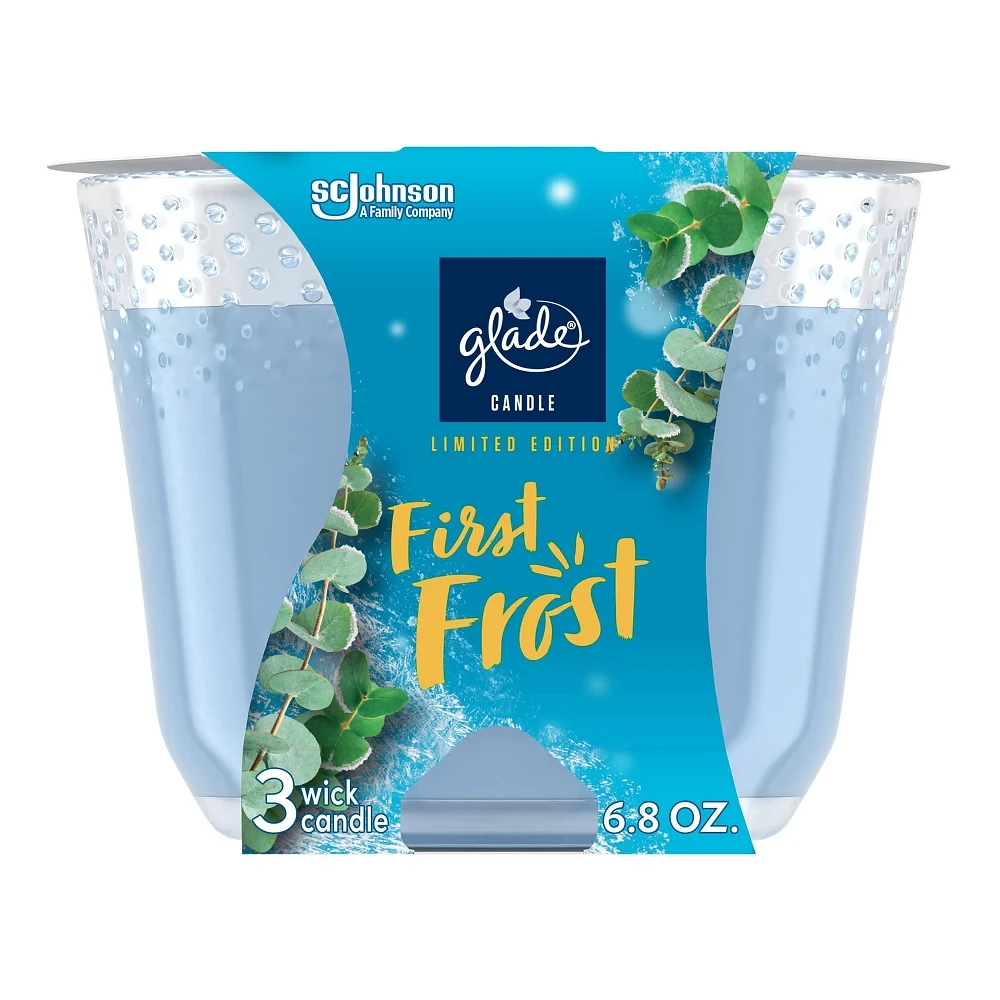 Glade 3 Wick Glass Candle - First Frost - 6.8oz