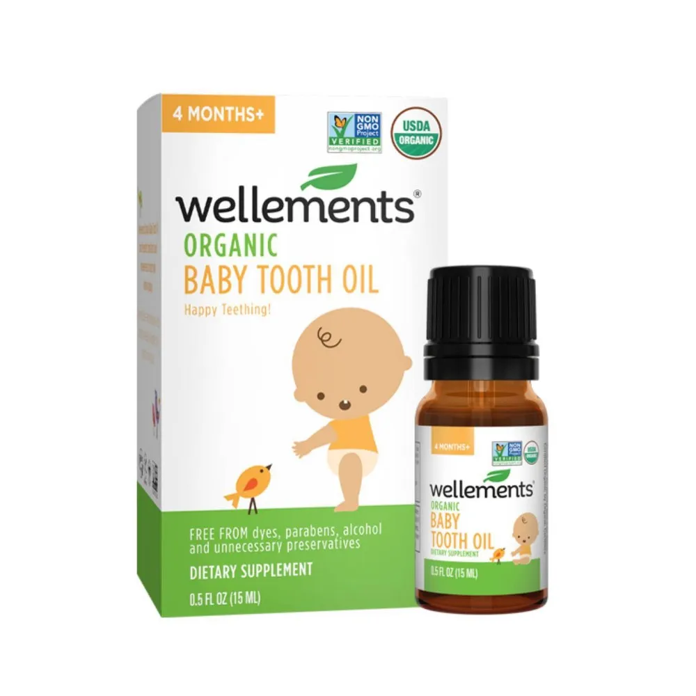 Wellements Organic Baby Tooth Oil - 0.5 fl oz | The Market Place