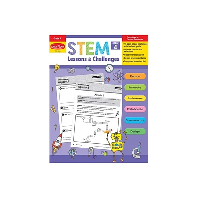 Stem Lessons and Challenges, Grade 4 Teacher Resource - by Evan-Moor Educational Publishers (Paperback)