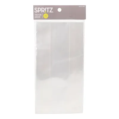 20ct Clear Cello Favor Bag - Spritz: Polypropylene Treat & Goodie Bags for All Occasions, Birthdays, 10 x 5