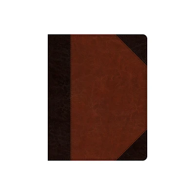 ESV Single Column Journaling Bible (Trutone, Brown/Cordovan, Portfolio Design) - (Leather Bound)