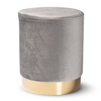 Chaela Velvet Metal Ottoman