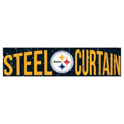 NFL Pittsburgh Steelers Fan Creations 24 Slogan Wood Sign