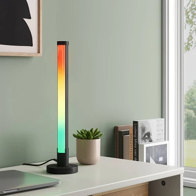 Wall Washer Table Lamp with Color Changing Lights and Remote (Includes LED Light Bulb) Black - Room Essentials: Modern Stick Design