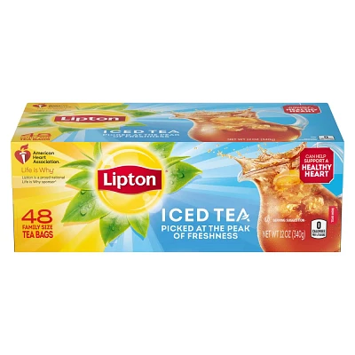 Lipton Family Black Iced Unsweetened Black Tea Bags - 48ct