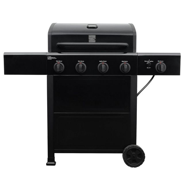 Kenmore 4 Burner Open Cart Grill with Side Burner PG-40406S0L-1 Stainless Steel and