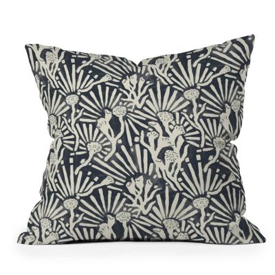 Msrystudio Garden Magic Darknight Outdoor Throw Pillow Black - Designs