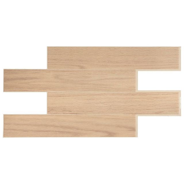 Smart Tiles 2pk Norway Oak XL Matte Peel & Stick 3D Tile Paper Backsplash