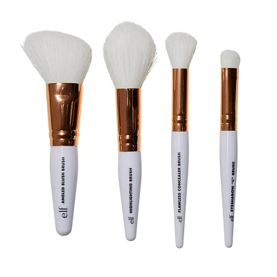 e.l.f. Rose Gold Travel Brush Kit - 4pc