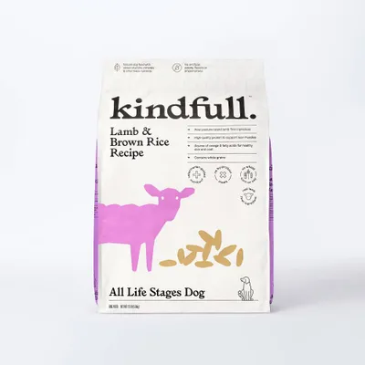 Lamb & Brown Rice Recipe Dry Dog Food - 13lbs - Kindfull