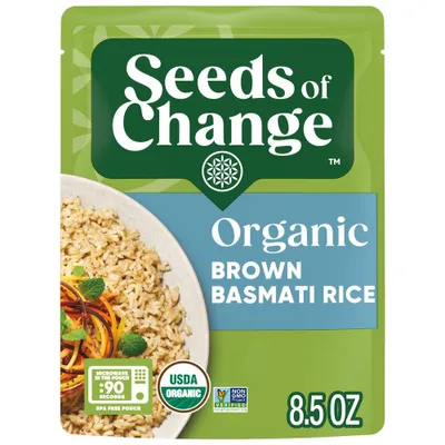 Seeds of Change Organic Brown Basmati Rice Microwavable Pouch - 8.5oz