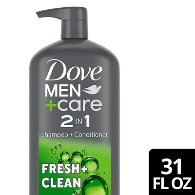 Dove Men+Care 2 in 1 Shampoo and Conditioner - Fresh & Clean - 31oz