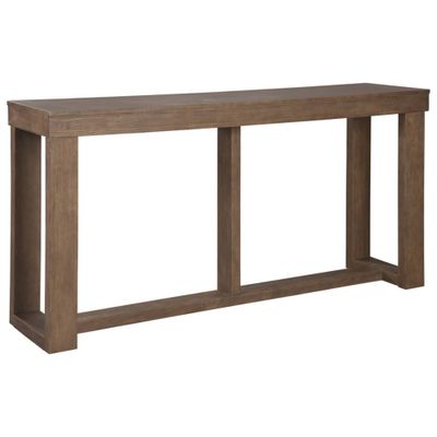 Cariton Sofa/Console Table Gray - Signature Design by Ashley: Plank-Effect, Farmhouse Style