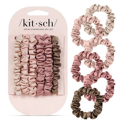 Kitsch Ultra Petite Satin Scrunchies - 6pk