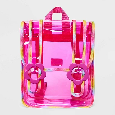 Kid 11 Rainbow Jelly Clear Mini Backpack with Flower Buckle - Cat & Jack