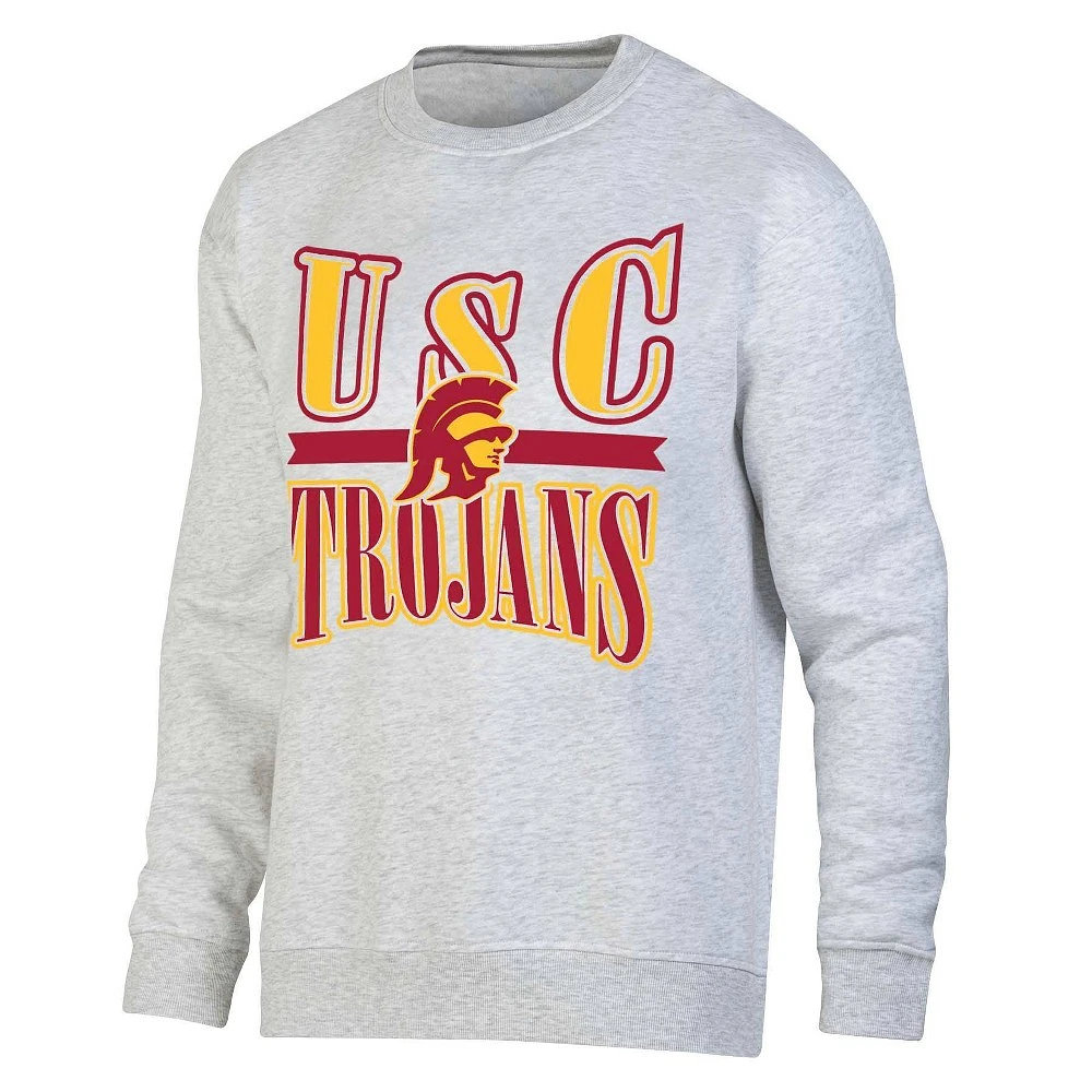 Usc Sweatshirt USC Trojans Black Dune Crew Fleece Sweatshirt Ucla