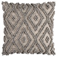 20x20 Geometric Throw Pillow Natural/Gray - Rizzy Home: Cotton Canvas, Indoor Decorative Pillow, Zippered