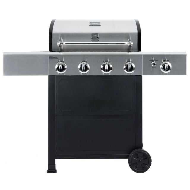 Kenmore PG-40406S0L 4 Burner Open Cart Grill with Side Burner: Propane Powered, 622 sq. in. Cooking Space