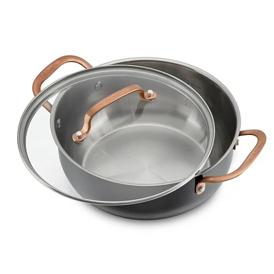 Cuisinart 4.5qt Matte Black Stainless with Blush Bronze Dutch Oven with Cover