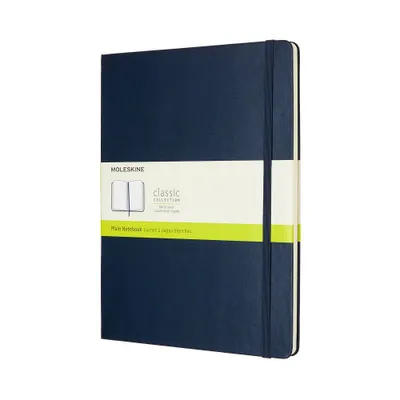 Moleskine Blank Notebook XL Hard Cover Sapphire Blue