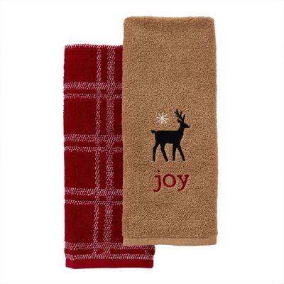 2pc Cozy Home Hand Towel Set Taupe - SKL Home