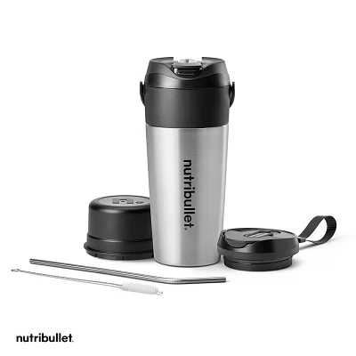 nutribullet Flip Portable Blender with Stainless Steel Insulated Cup: 20oz Cordless Personal Blender, BPA-Free, Dishwasher-Safe