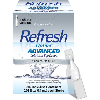 Refresh Optive Advanced Preservative Free Lubricant Eye Drops - 30ct