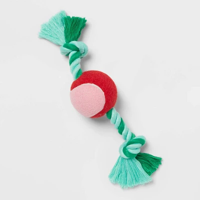 9.75 Tennis Ball Rope Dog Toy - Wondershop