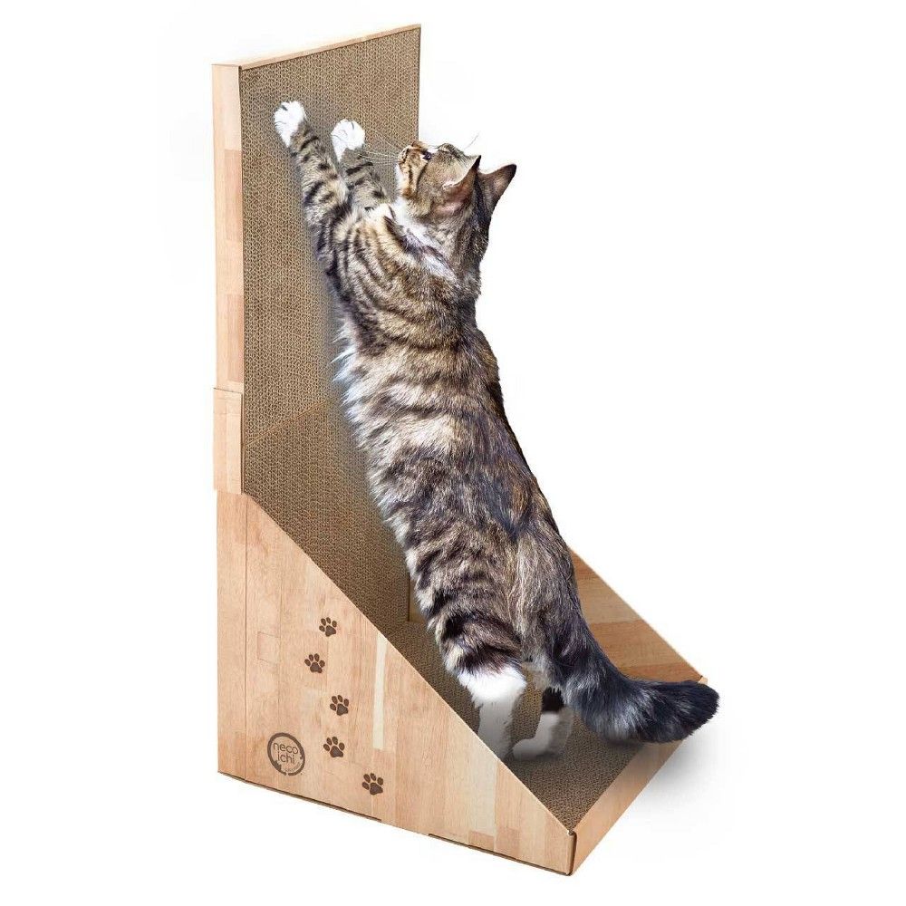 Necoichi Streth & Scratch Wall Cat Scratcher - Light Brown