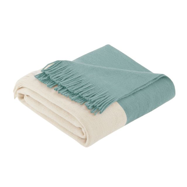 60x50 Color Block Faux Cashmere Throw Blanket : Ink+Ivy, Luxury & Glam Style, Fringed Edges