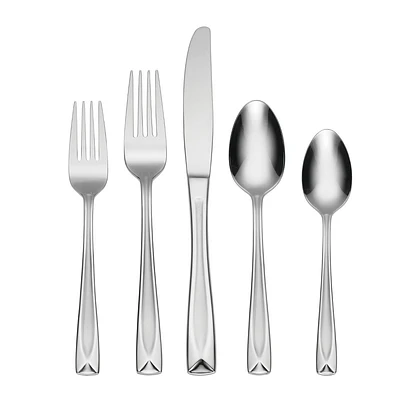 Oneida 45pc Lincoln Flatware Set: Stainless Steel, Dishwasher-Safe, Service for 9, Includes Serving Utensils