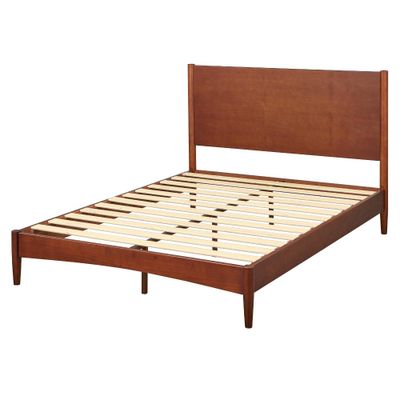 Queen Casta Platform Wood Bed - Lifestorey: -Century, Pine