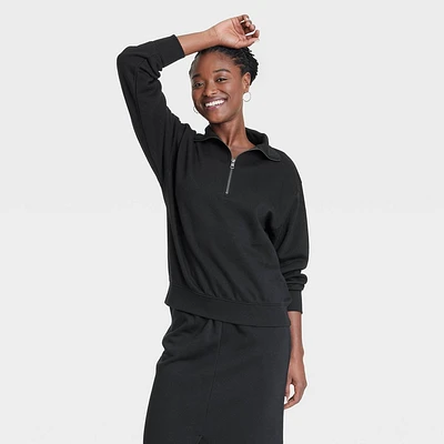 Women Leiure Studio Quarter Zip Pullover