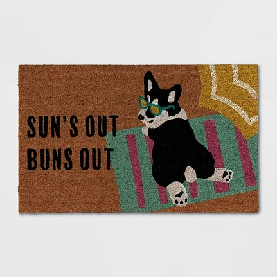 16x26 Corgi Dog Doormat - Sun Squad