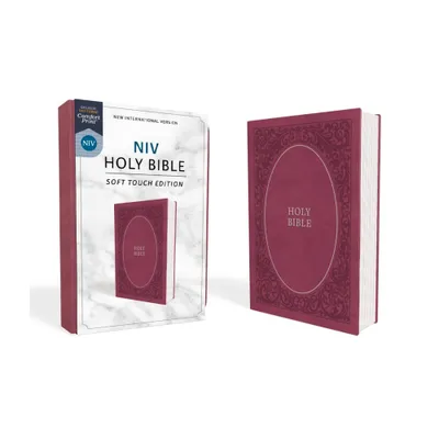 NIV, Holy Bible, Soft Touch Edition, Imitation Leather, Pink, Comfort Print - by Zondervan (Leather Bound)