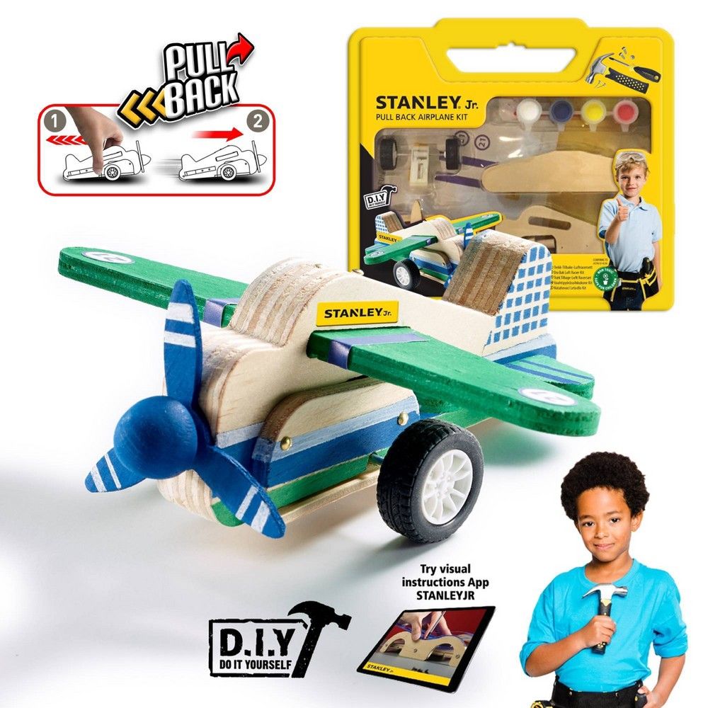 Melissa & Doug Decorate-Your-Own Wooden Craft Kits Set - Plane Train and Race Car