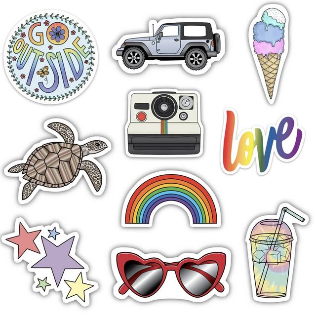 Big Moods VSCO Girl Summer Vibes Sticker Pack 10pc