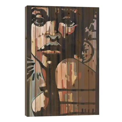 iCanvas 40x26 Jazz in The Dark Wood Print by Fernan Mora : Vertical Wall Sign Panel, Global Art Subject