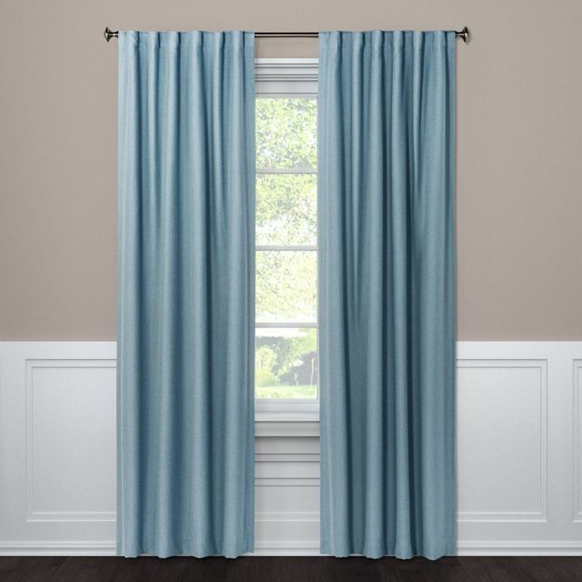 50x84 Blackout Aruba Window Curtain Panel Blue - Threshold