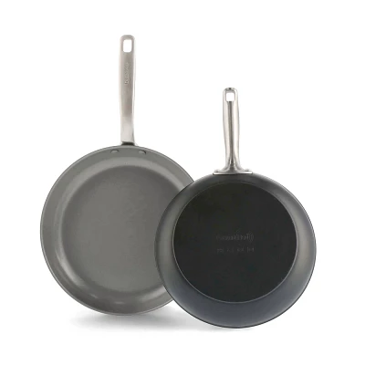 GreenPan Chatham 2pk (8 and 10) Hard Anodized Healthy Ceramic Nonstick Fry Pan Set