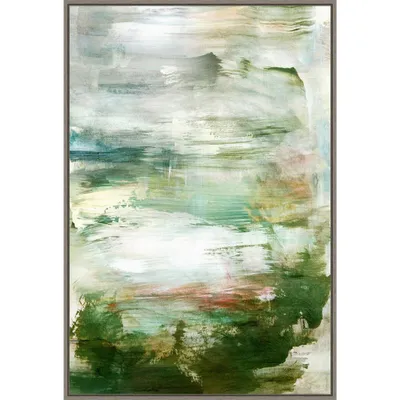 23x33 Garden Dreams by Hope Bainbridge Framed Canvas Wall Art Print - Amanti Art: Abstract Botanical Decor